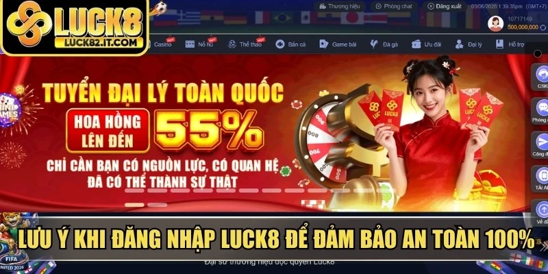 Lưu ý khi đăng nhập LUCK8 để đảm bảo an toàn 100%
