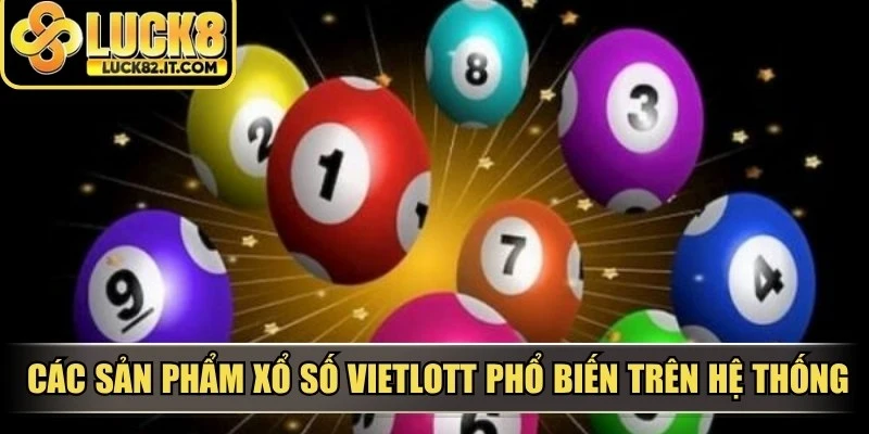Các sản phẩm xổ số Vietlott phổ biến trên hệ thống